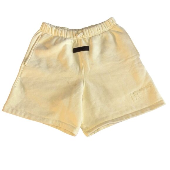 Essentials Fear Of God Shorts Kids Youth Size 12 Yellow Comfort Athletic - Picture 1 of 15